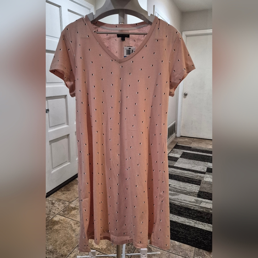 Clair de Lune Organic Cotton Sleep Shirt Blush Dot XL NWT